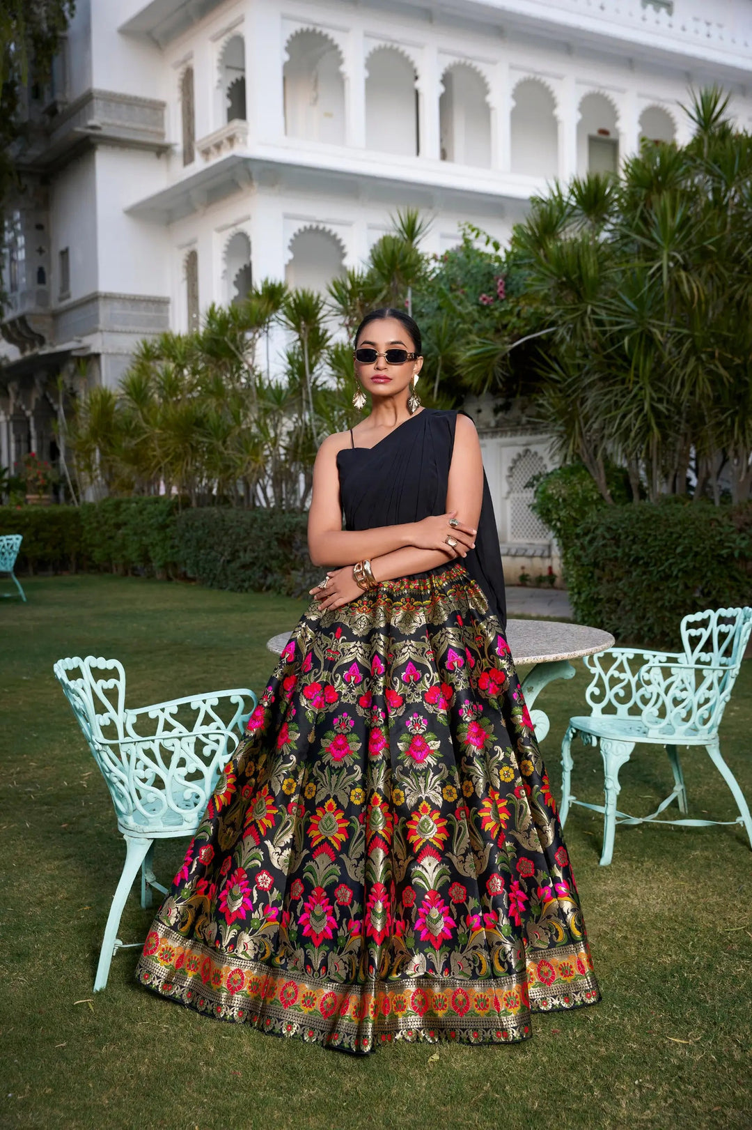 Ready to wear banarasi silk designer lehenga choli for women or girls | Ready To Wear - qivii