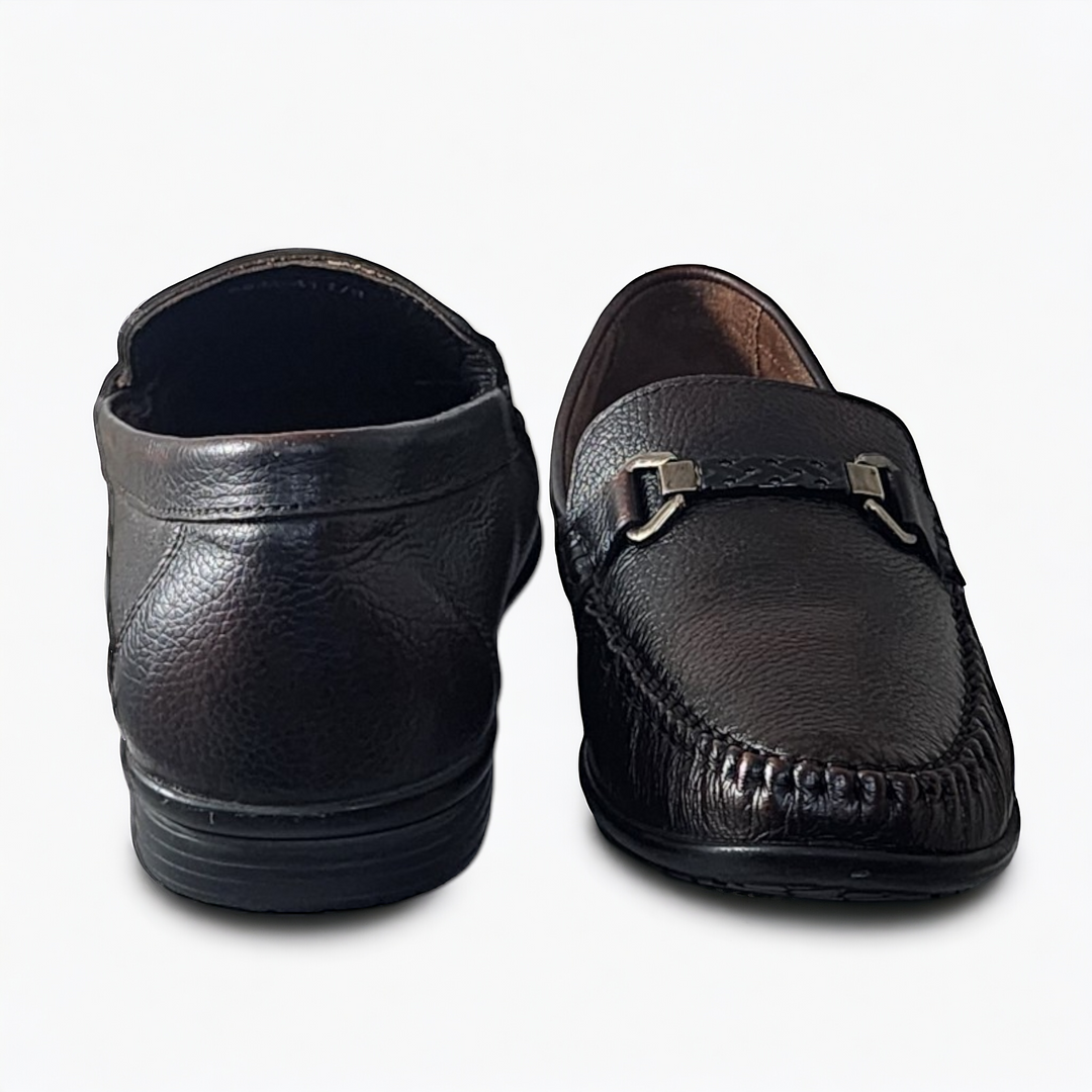 ZOOM 6622 BROWN Men's Loafers/Leather Shoes - qivii