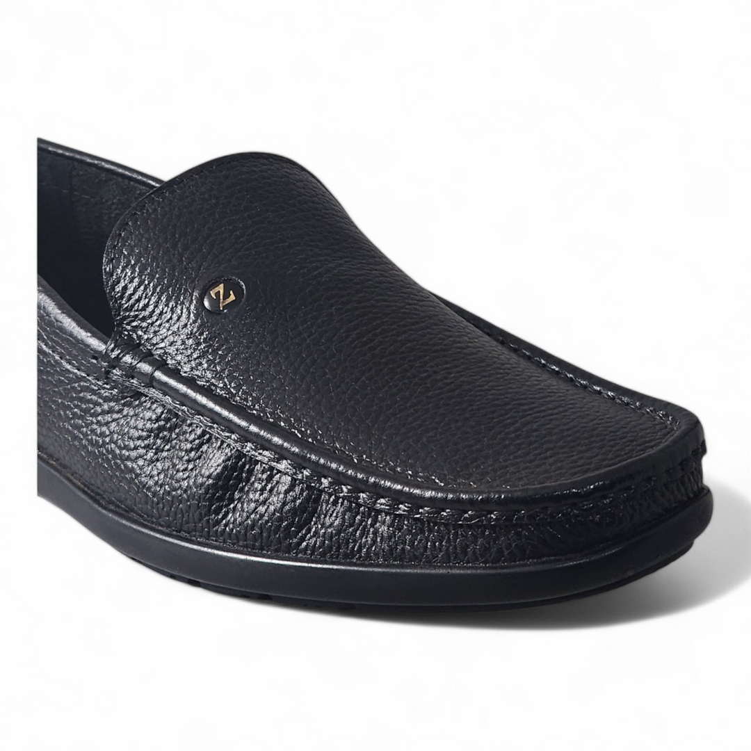 ZOOM D1315 BLACK Men's Loafers/Leather Shoes - qivii