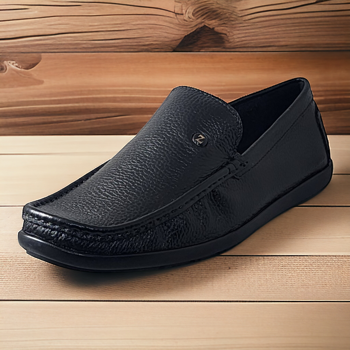 ZOOM D1315 BLACK Men's Loafers/Leather Shoes - qivii