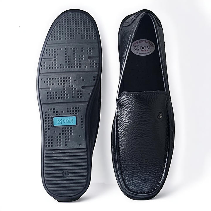 ZOOM D1315 BLACK Men's Loafers/Leather Shoes - qivii