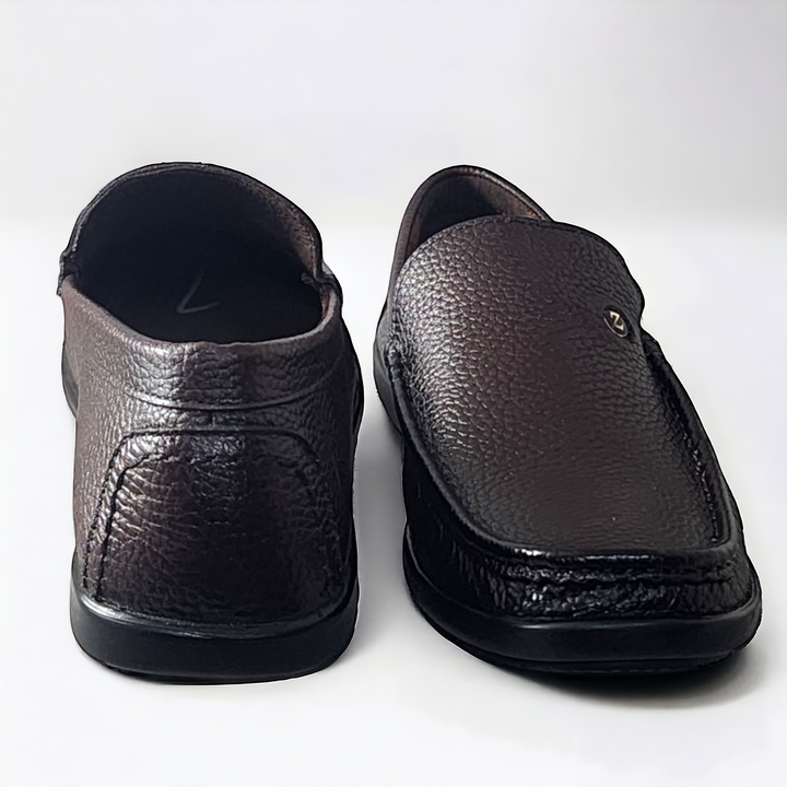 ZOOM D1315 BROWN Men's Loafers/Leather Shoes - qivii