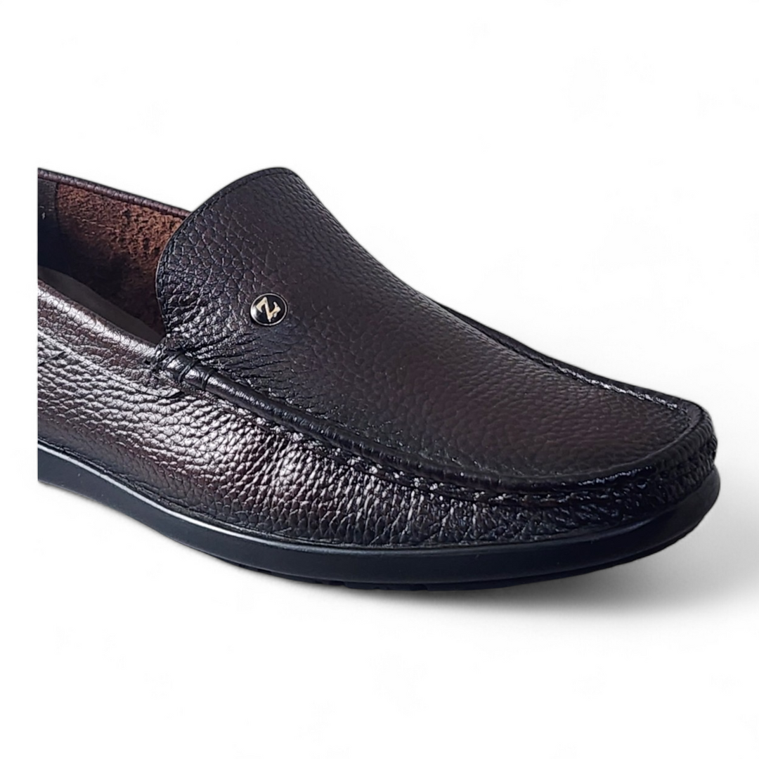 ZOOM D1315 BROWN Men's Loafers/Leather Shoes - qivii