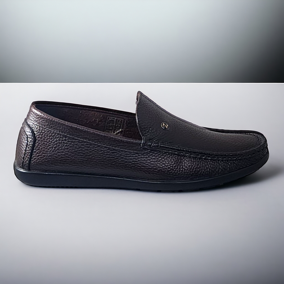 ZOOM D1315 BROWN Men's Loafers/Leather Shoes - qivii