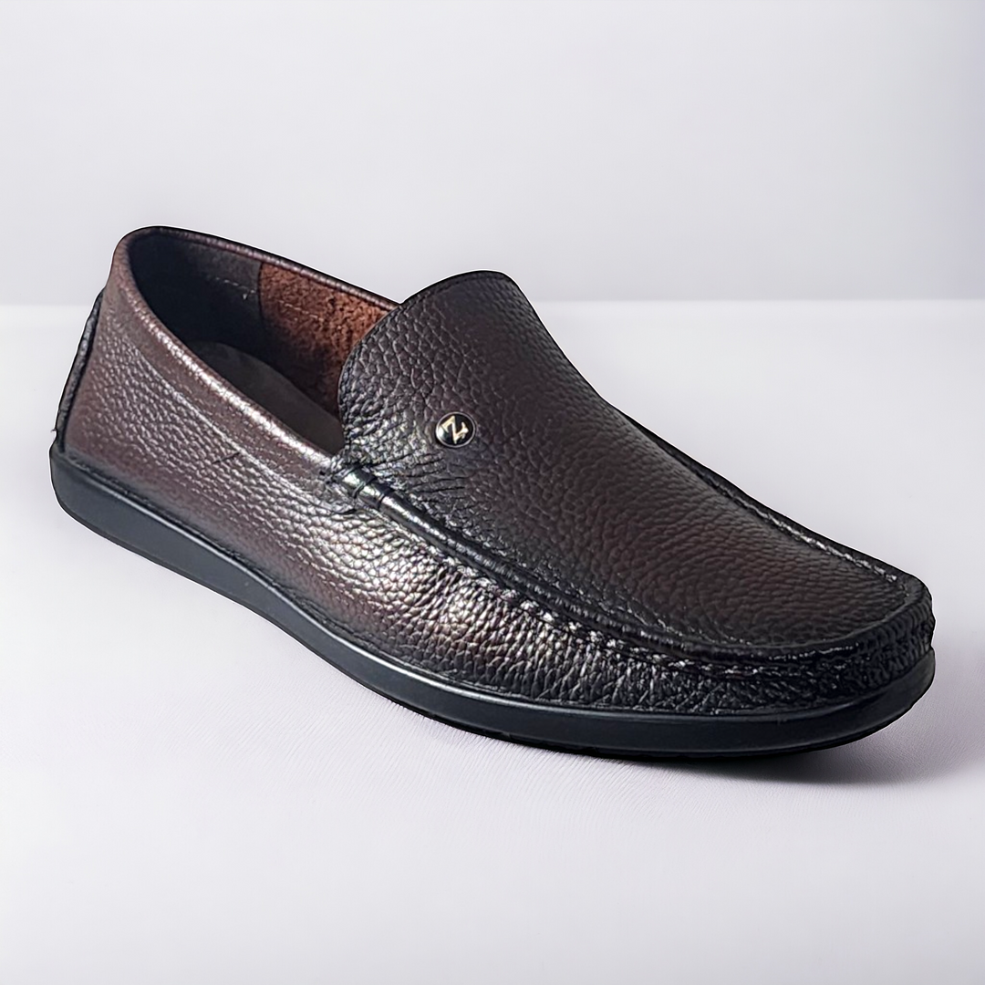 ZOOM D1315 BROWN Men's Loafers/Leather Shoes - qivii