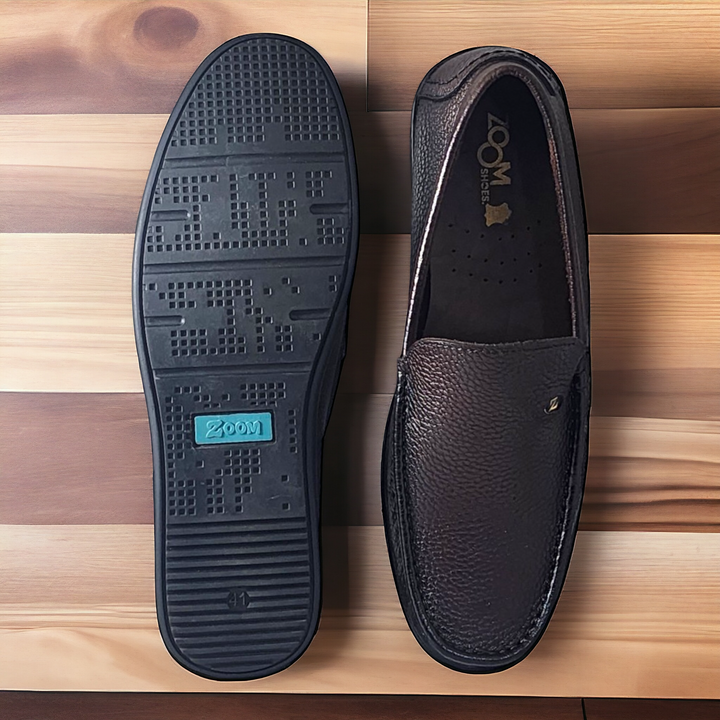 ZOOM D1315 BROWN Men's Loafers/Leather Shoes - qivii