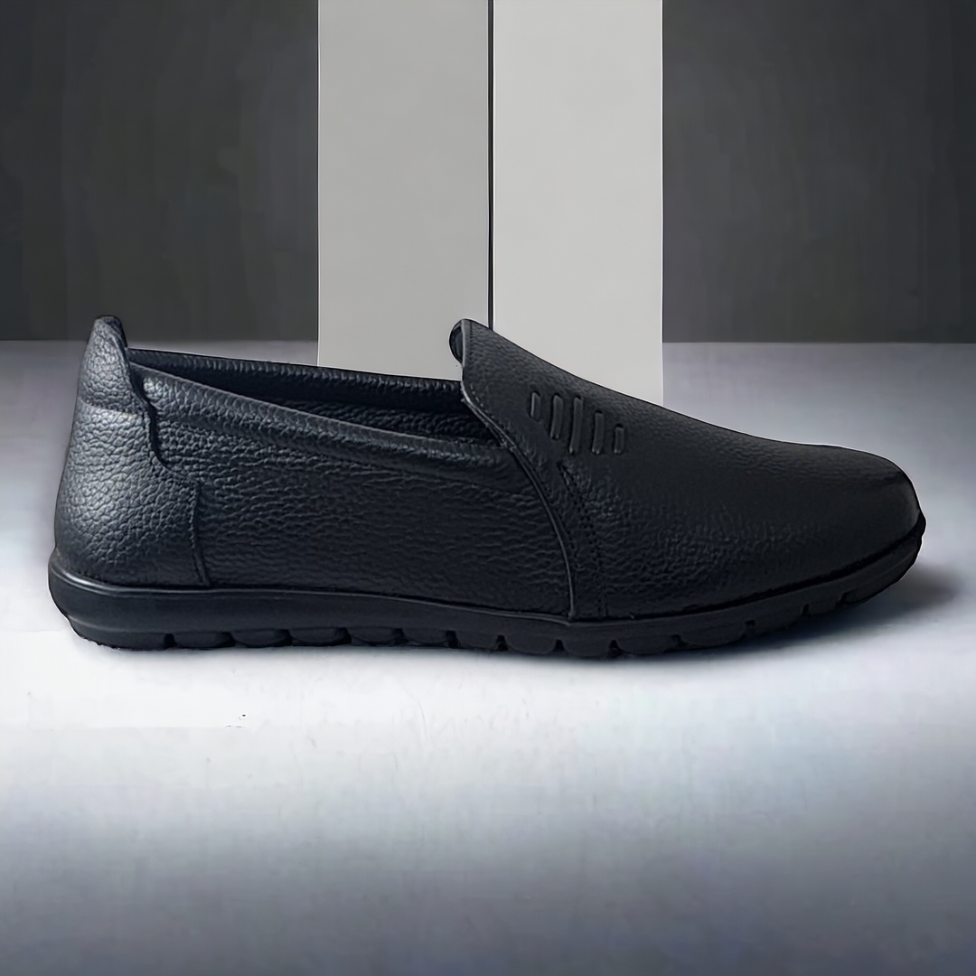 ZOOM NH07 BLACK Men's Casual Leather Shoes - qivii