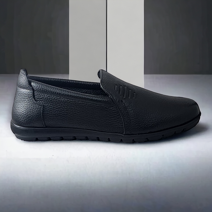 ZOOM NH07 BLACK Men's Casual Leather Shoes - qivii