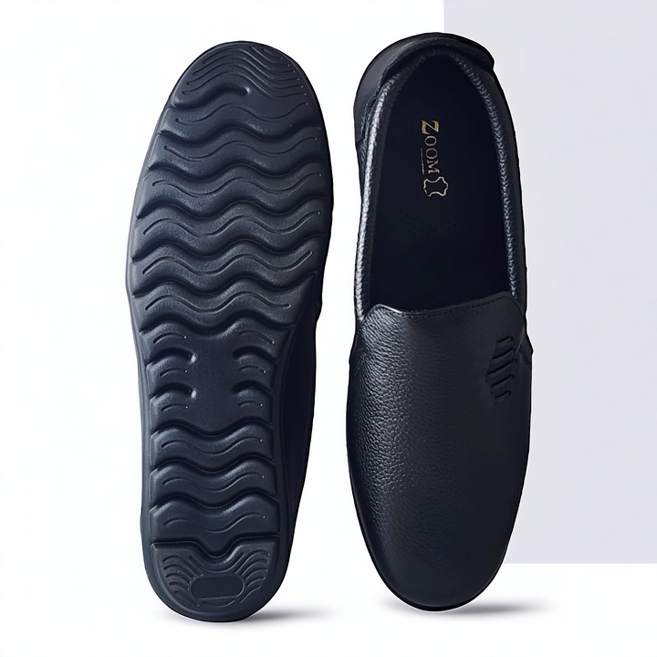 ZOOM NH07 BLACK Men's Casual Leather Shoes - qivii