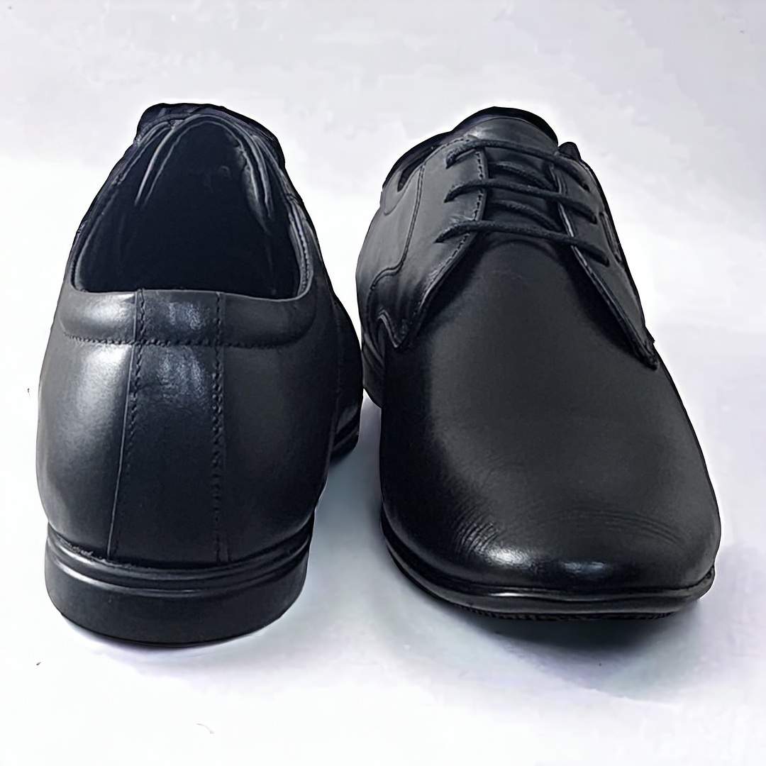 ZOOM S1481 BLACK Men's Casual Lace Up Leather Shoes - qivii