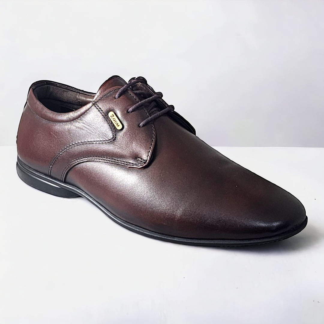ZOOM S1481 BROWN Men's Casual Lace Up Leather Shoes - qivii