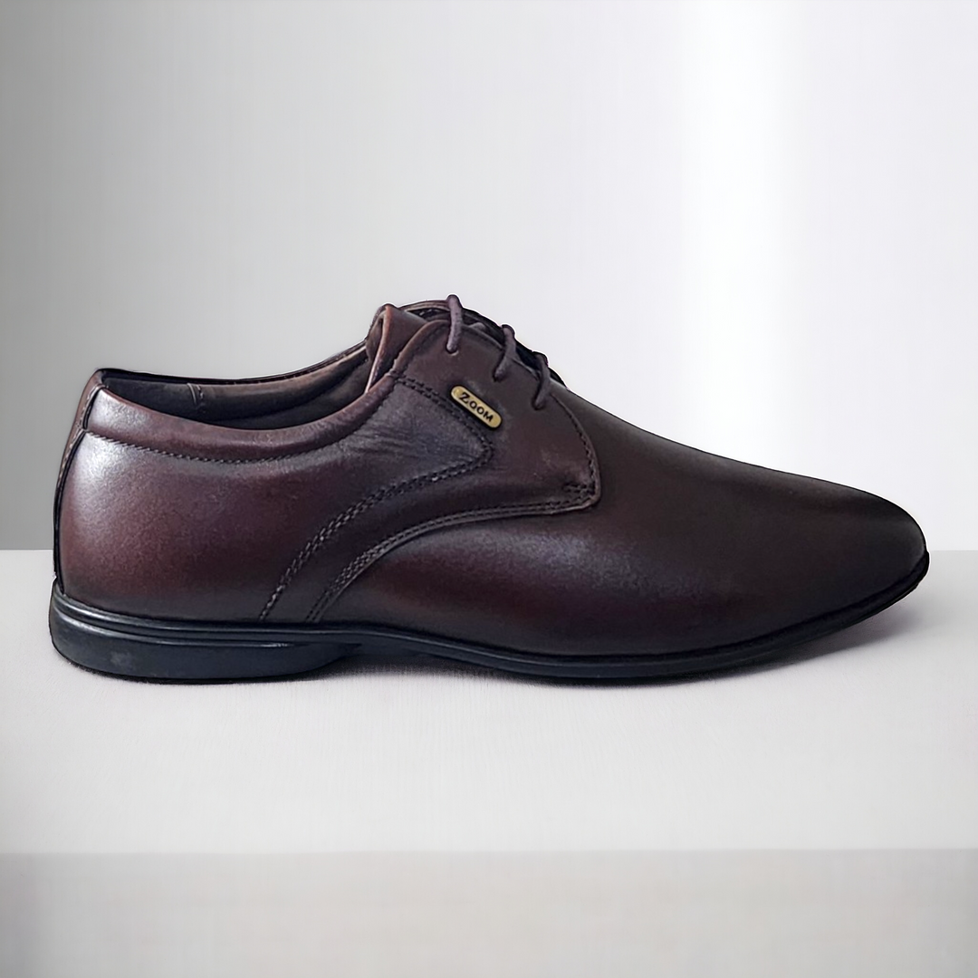 ZOOM S1481 BROWN Men's Casual Lace Up Leather Shoes - qivii