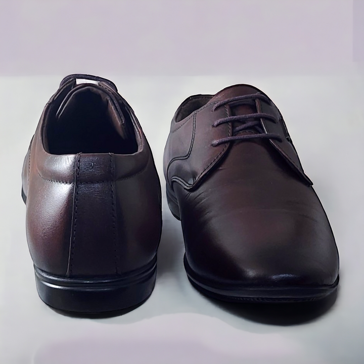 ZOOM S1481 BROWN Men's Casual Lace Up Leather Shoes - qivii