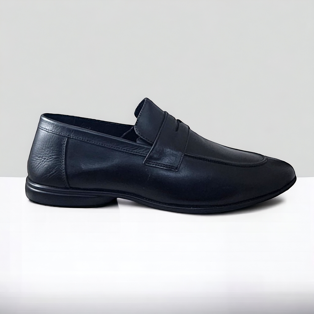 ZOOM S1441 BLACK Men's Loafers/Leather Shoes - qivii