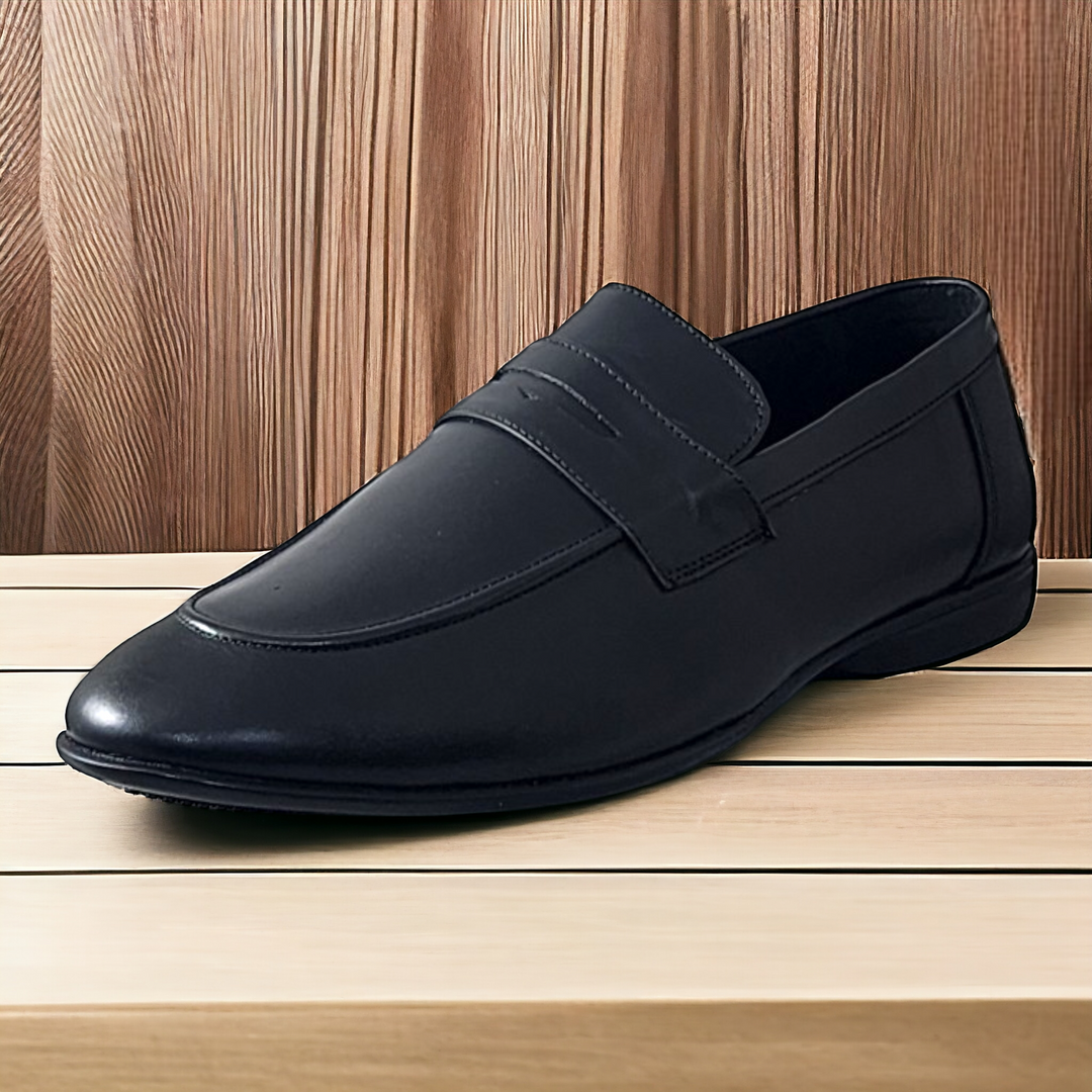 ZOOM S1441 BLACK Men's Loafers/Leather Shoes - qivii