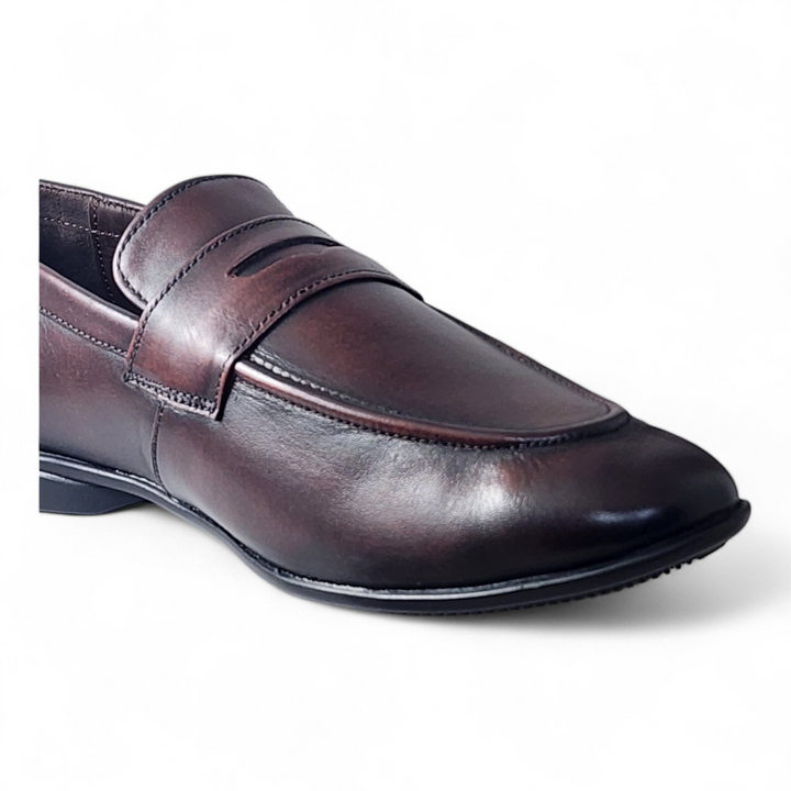 ZOOM S1441 BROWN Men's Loafers/Leather Shoes - qivii