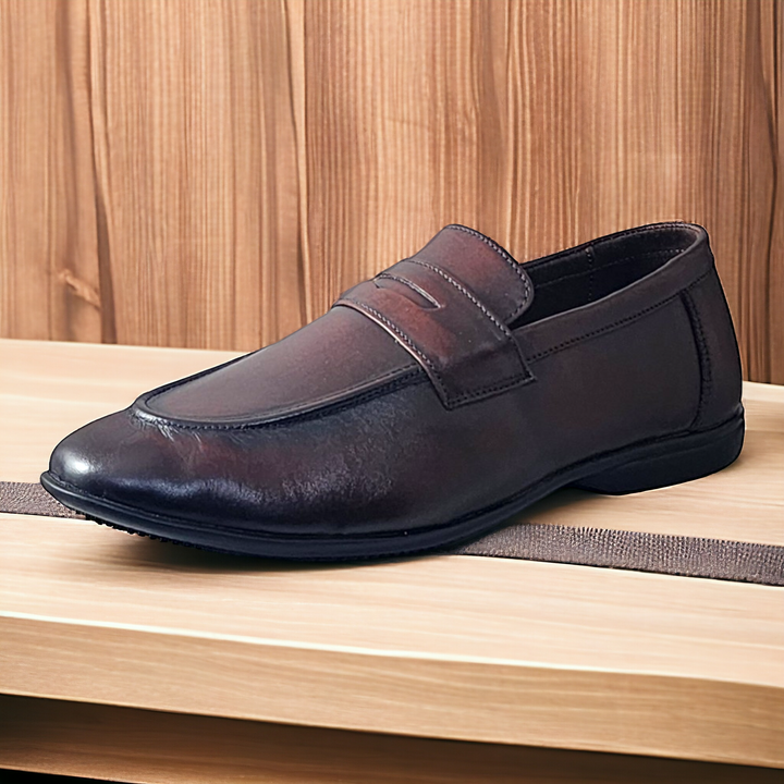 ZOOM S1441 BROWN Men's Loafers/Leather Shoes - qivii