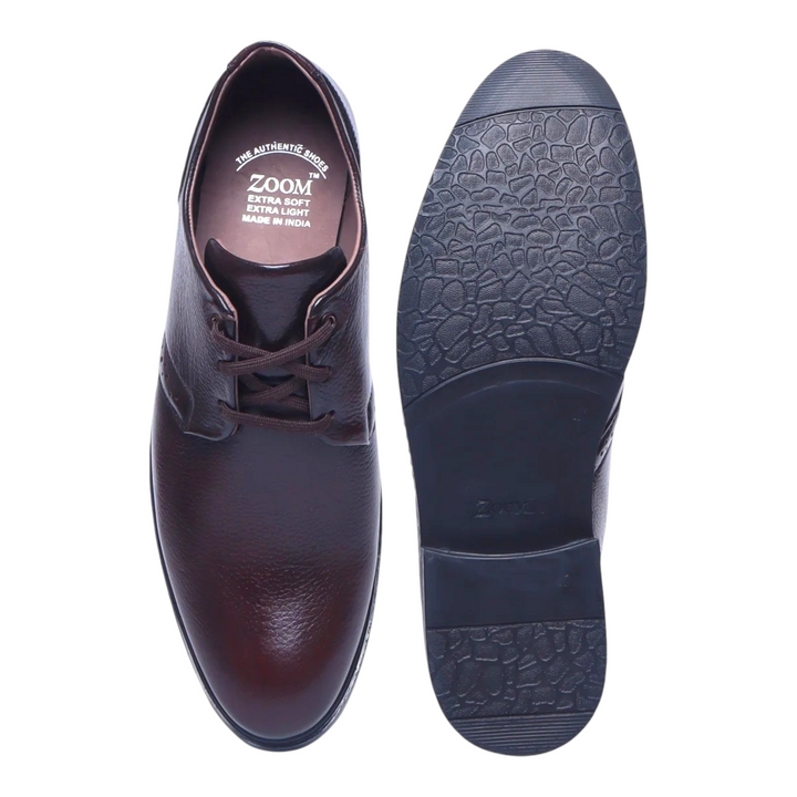 ZOOM B52 Brown Men's Casual Lace Up Leather Shoes - qivii