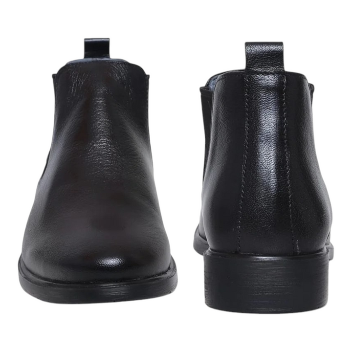 ZOOM BG13 BLACK Men's Chelsea Boots Leather Shoes - qivii