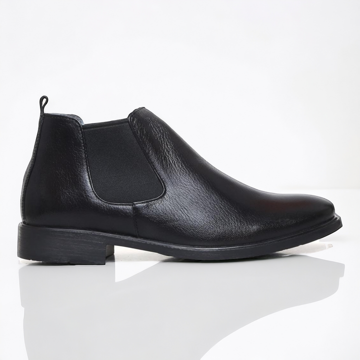 ZOOM BG13 BLACK Men's Chelsea Boots Leather Shoes - qivii