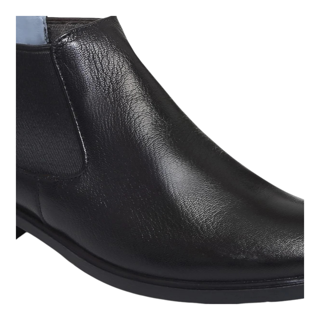 ZOOM BG13 BLACK Men's Chelsea Boots Leather Shoes - qivii
