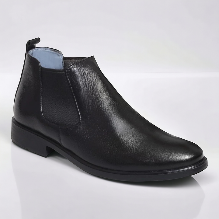 ZOOM BG13 BLACK Men's Chelsea Boots Leather Shoes - qivii