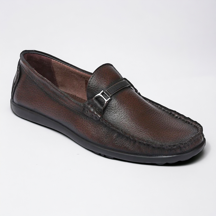 ZOOM D1325 BROWN Men's Loafers/Leather Shoes - qivii