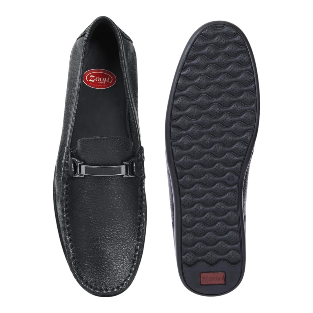 ZOOM D1325 BLACK Men's Loafers/Leather Shoes - qivii
