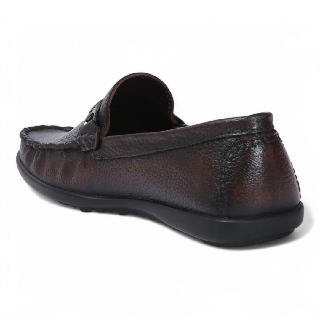 ZOOM D1325 BROWN Men's Loafers/Leather Shoes - qivii