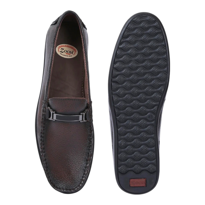 ZOOM D1325 BROWN Men's Loafers/Leather Shoes - qivii
