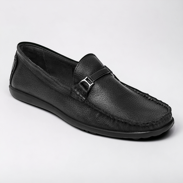 ZOOM D1325 BLACK Men's Loafers/Leather Shoes - qivii