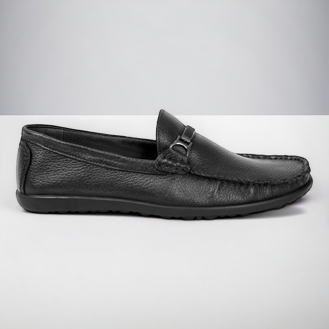 ZOOM D1325 BLACK Men's Loafers/Leather Shoes - qivii