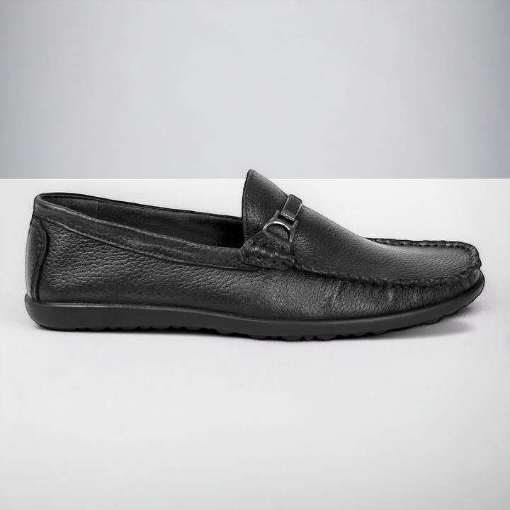 ZOOM D1325 BLACK Men's Loafers/Leather Shoes - qivii