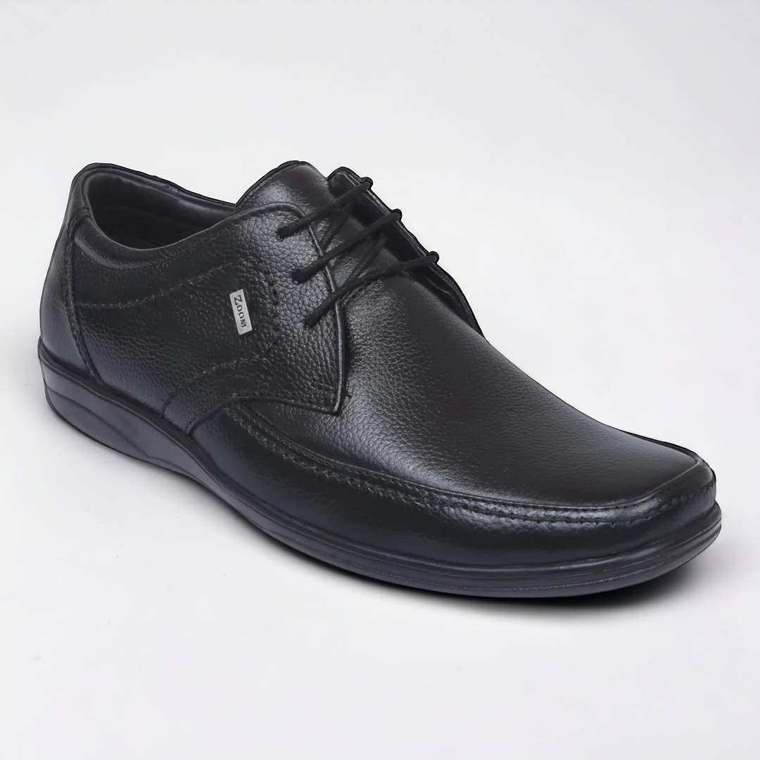 ZOOM D3151 BLACK Men's Casual Lace Up Leather Shoes - qivii