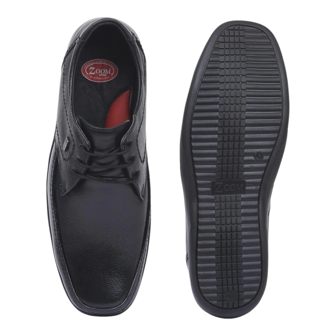 ZOOM D3151 BLACK Men's Casual Lace Up Leather Shoes - qivii