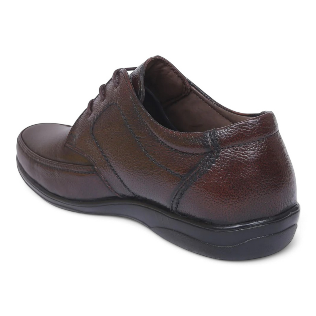 ZOOM D3151 BROWN Men's Casual Lace Up Leather Shoes - qivii