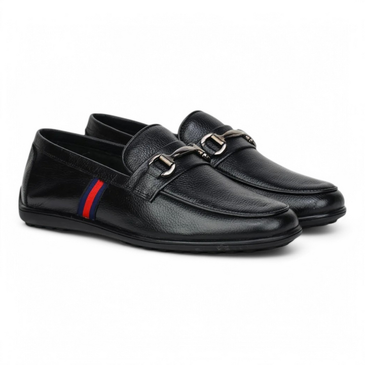 ZOOM D9845 BLACK Men's Loafers/Leather Shoes - qivii