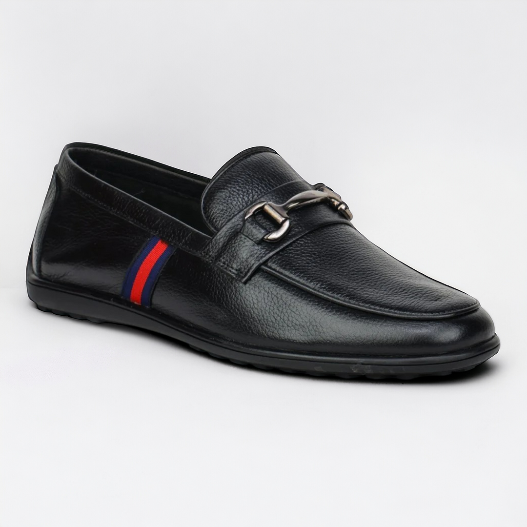 ZOOM D9845 BLACK Men's Loafers/Leather Shoes - qivii