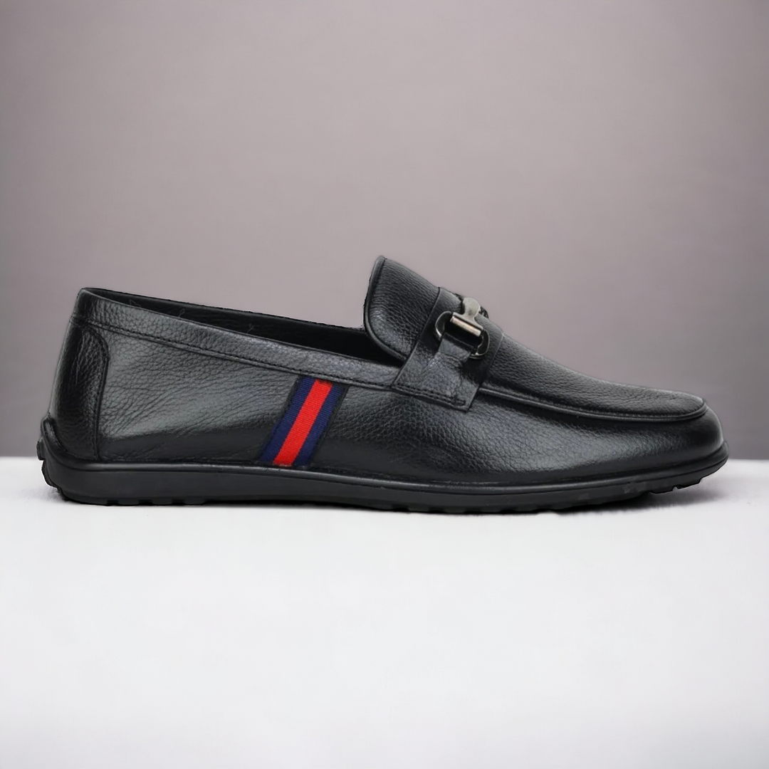 ZOOM D9845 BLACK Men's Loafers/Leather Shoes - qivii