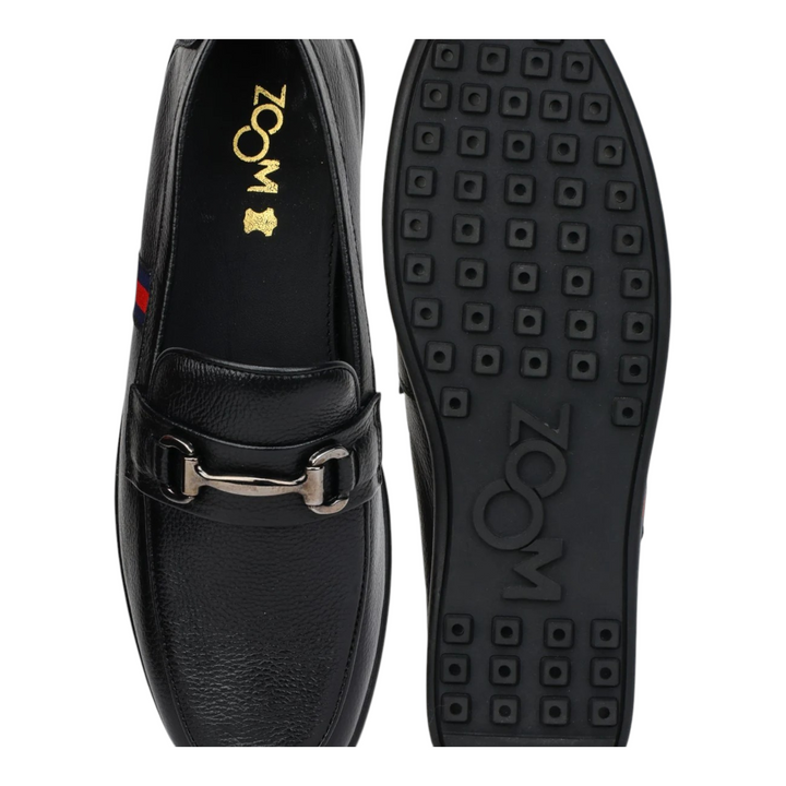 ZOOM D9845 BLACK Men's Loafers/Leather Shoes - qivii