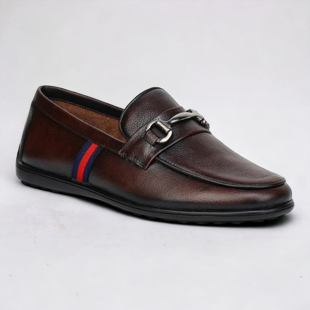 ZOOM D9845 BROWN Men's Loafers/Leather Shoes - qivii