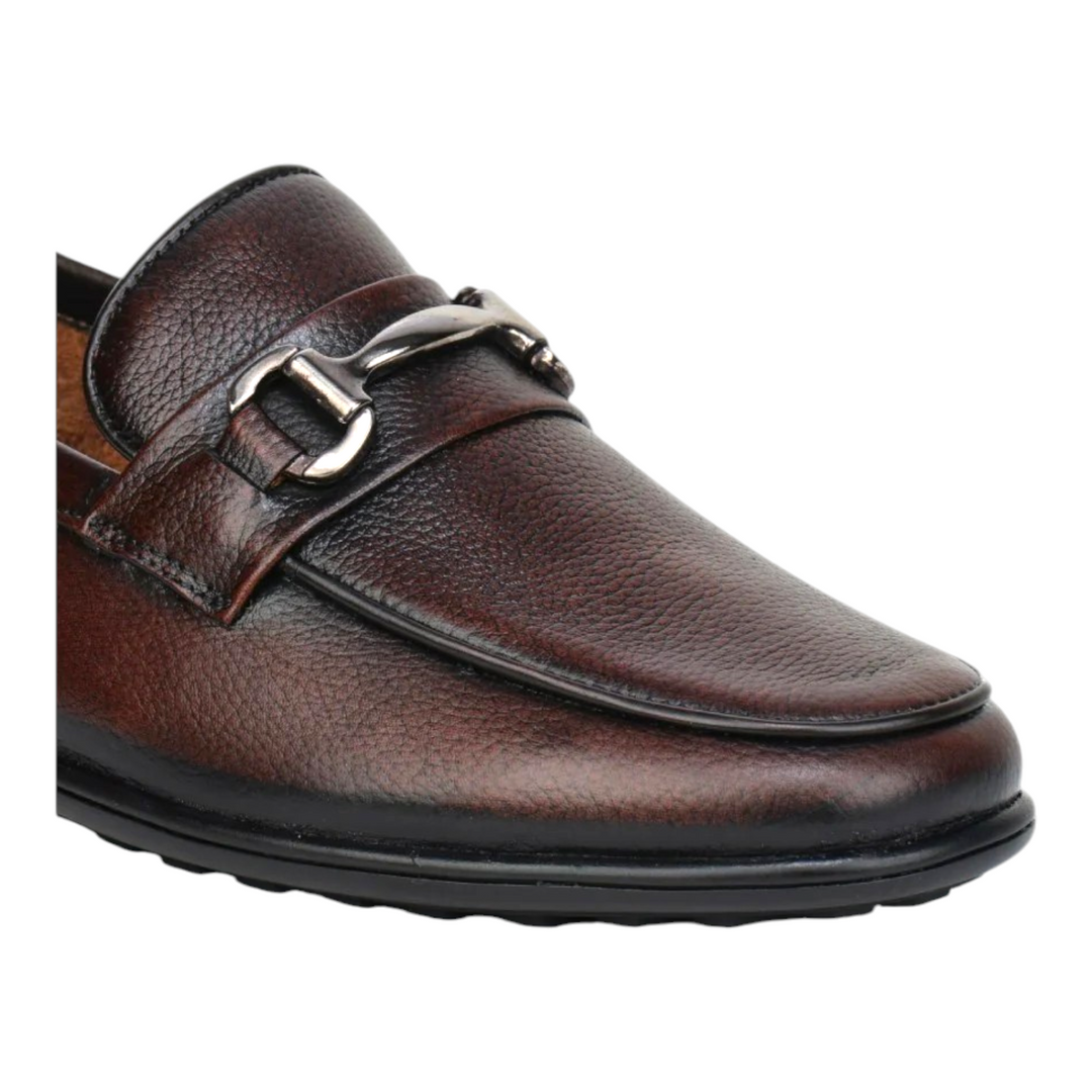 ZOOM D9845 BROWN Men's Loafers/Leather Shoes - qivii