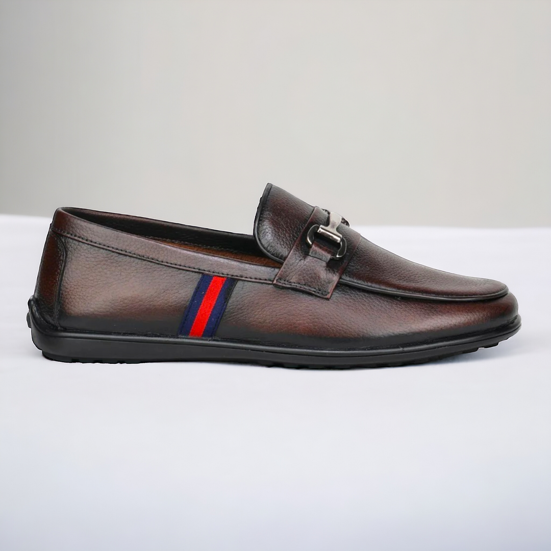 ZOOM D9845 BROWN Men's Loafers/Leather Shoes - qivii