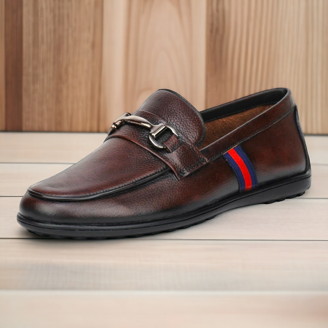 ZOOM D9845 BROWN Men's Loafers/Leather Shoes - qivii