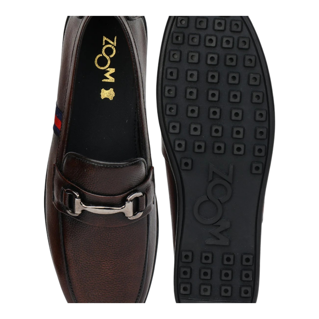 ZOOM D9845 BROWN Men's Loafers/Leather Shoes - qivii