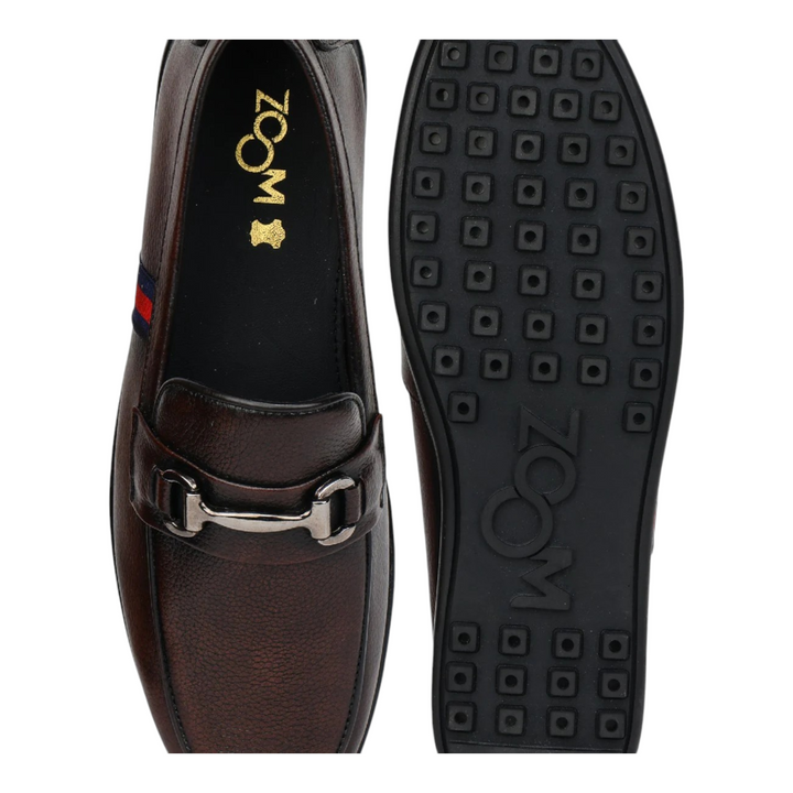 ZOOM D9845 BROWN Men's Loafers/Leather Shoes - qivii