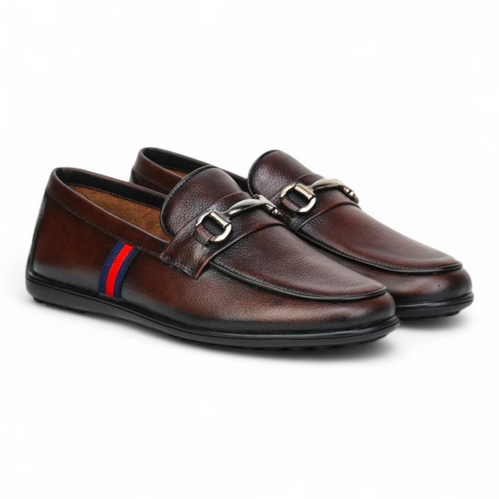 ZOOM D9845 BROWN Men's Loafers/Leather Shoes - qivii