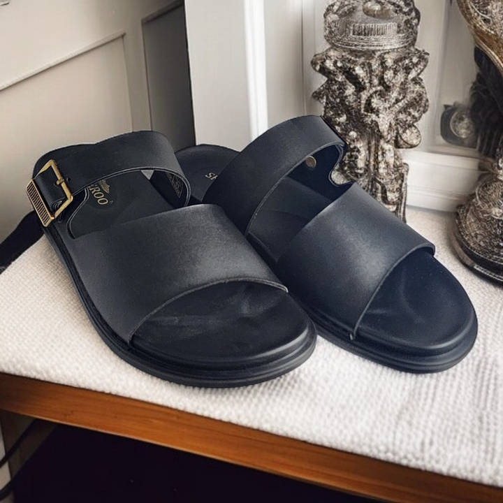 SKEROO 6401 BLACK Men's Leather Chapple - qivii