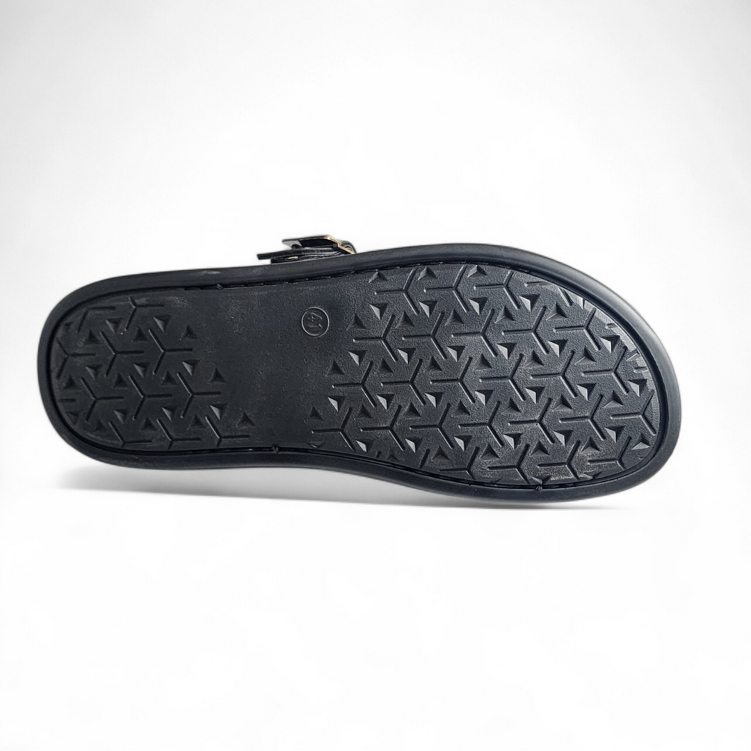 SKEROO 6401 BLACK Men's Leather Chapple - qivii