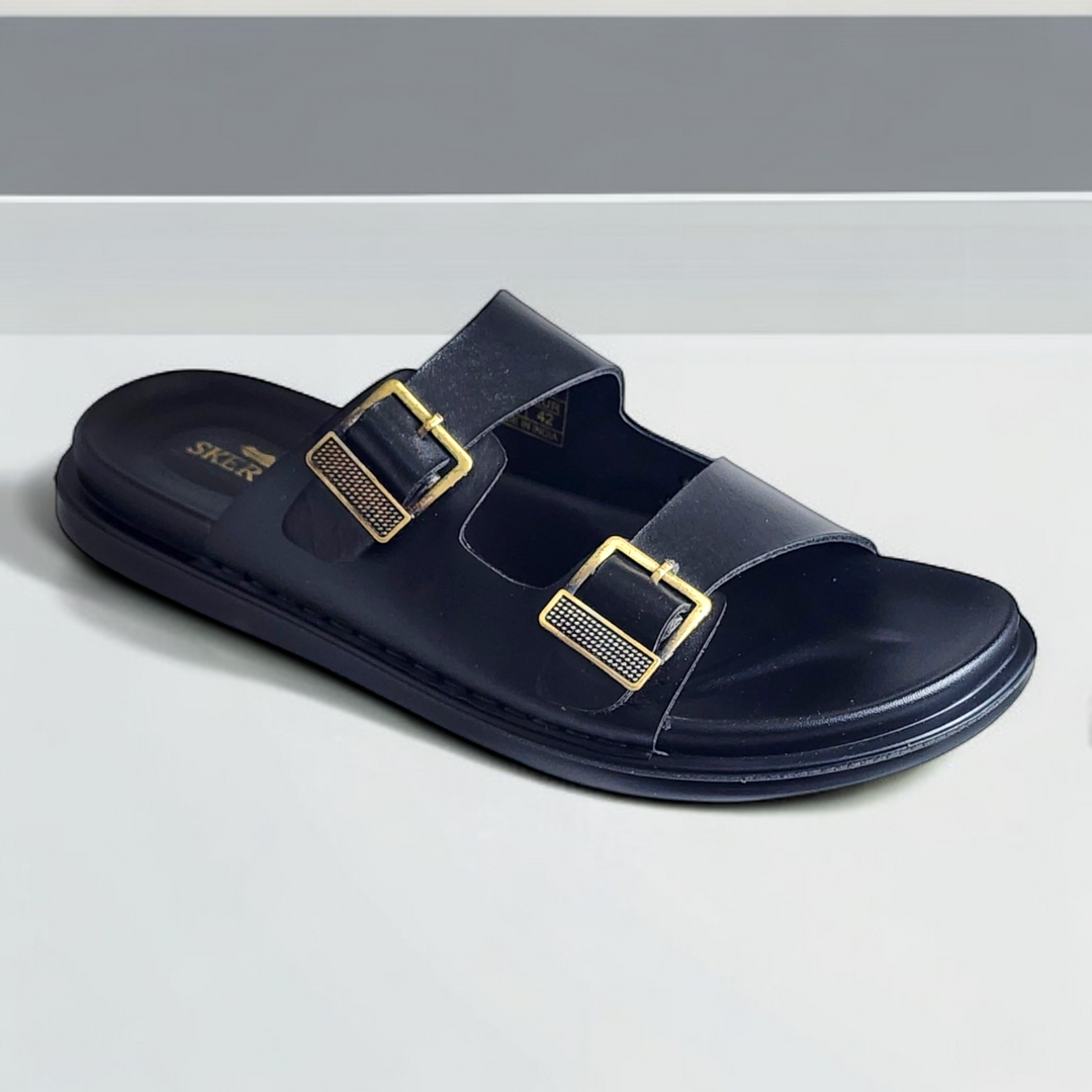 SKEROO 6402 BLACK Men's Leather Chapple - qivii